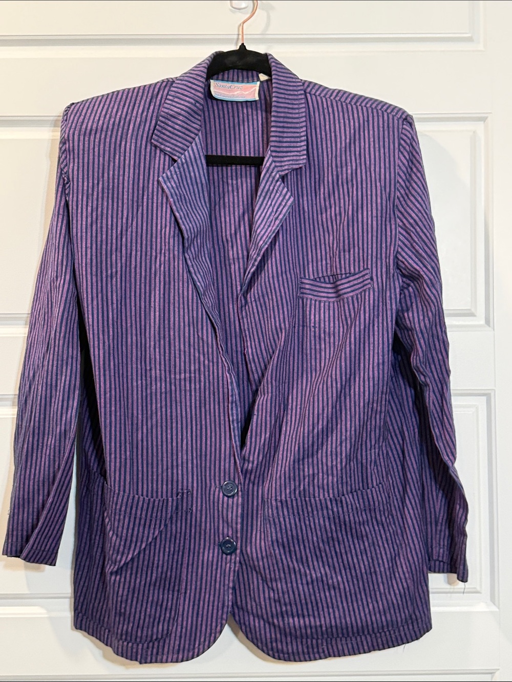 Vintage Santa Cruz striped 80’s blazer medium